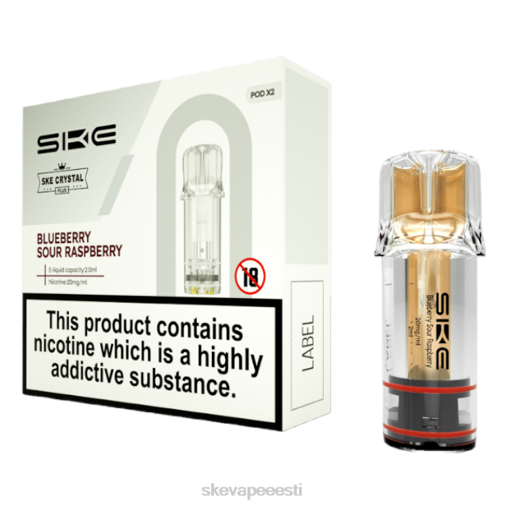 SKE Vape Refills - SKE kristallvaibid pluss kaunad mustikas hapu vaarikas BD60X107