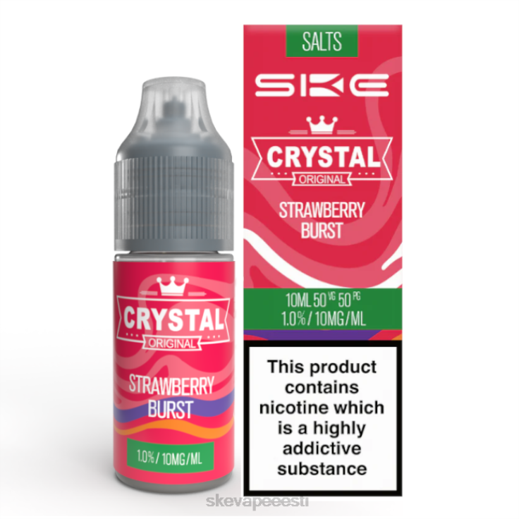 SKE Vape Review - SKE kristalne nikkelsool - 10 ml maasikapuhang BD60X118
