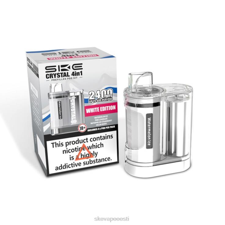 SKE Vape Crystal - SKE crystal 2400 4 in 1 pod komplekt segatuna valge väljaanne BD60X5