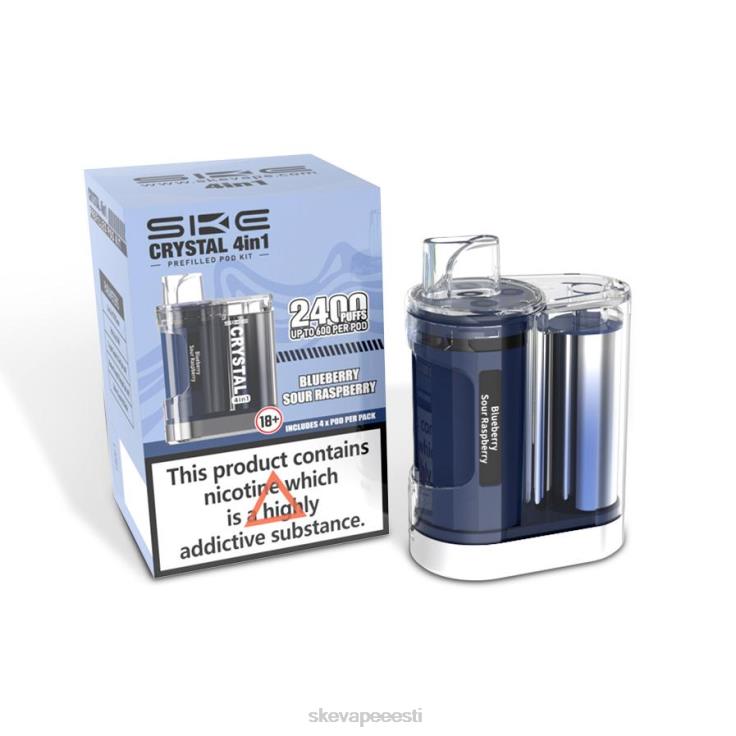 SKE Vape Refills - SKE kristall 2400 4 in 1 pod komplekt mustikas hapu vaarikas BD60X7